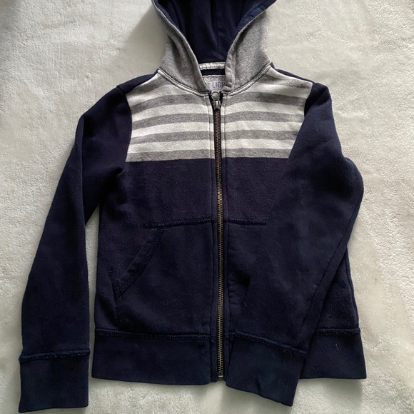 J. Crew Crewcuts hooded sweatshirt jacket 4/5 boys - Picture 4 of 4